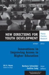 book Innovations in Improving Access to Higher Education : New Directions for Youth Development, Number 140