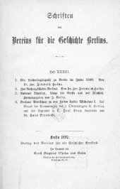 book Schriften des Vereins für die Geschichte Berlins