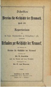 book Schriften des Vereins für Geschichte der Neumark