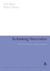 book Rethinking Universities : The Social Functions of Higher Education