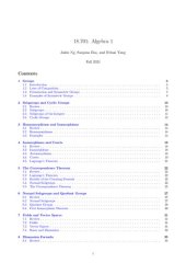 book Algebra I: Lecture Notes