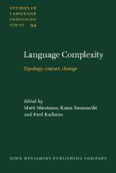 book Language Complexity: Typology, contact, change 