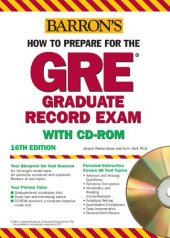 book How to Prepare for the GRE with CD-ROM , Barron's How to Prepare for the Gre Graduate Record Examination 