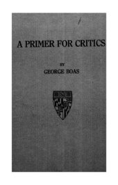 book A Primer For Critics