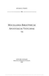 book Miscellanea Bibliothecae Apostolicae Vaticanae