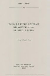 book Studi e testi. Tavole e indici generali dei volumi 301-400