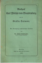 book Markgraf Karl Philipp von Brandenburg und die Gräfin Salmour