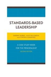 book Standards-Based Leadership : A Case Study Book for the Principalship