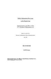 book Public Information Provision in the Digital Age : Implementation and Effects of the U.S. Freedom of Information Act (2000)