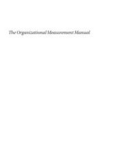 book The Organizational Measurement Manual