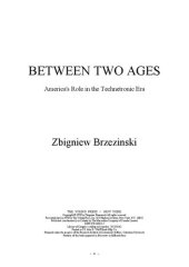 book Between Two Ages: America's Role in the Technetronic Era