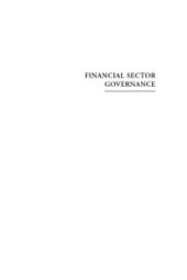 book Financial Sector Governance : The Roles of the Public and Private Sectors