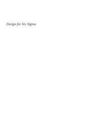 book Design for Six Sigma : Launching New Products and Services Without Failure