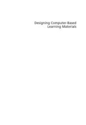 book Designing Computer-Based Learning Materials