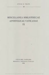 book Miscellanea Bibliothecae Apostolicae Vaticanae