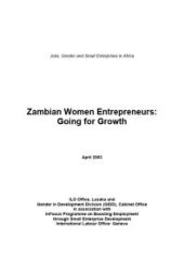 book Zambian Women Entrepreneurs : Going for Growth