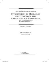 book Solution Manual to Introduction to Hydraulics & Hydrology with Applications for Stormwater Management