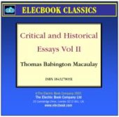 book Critical and Historical Essays