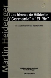 book Los himnos de Hölderlin "Germania" y "El Rin"