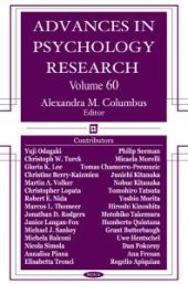 book Advances in Psychology Research, Volume 60