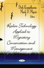 book Radar Technology Applied to Migratory Conservation and Management