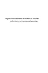 book Organizational Wisdom in 100 African Proverbs : An Introduction to Organizational Paremiology