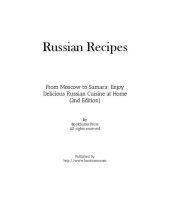 book Russian Recipes: From Moscow to Samara; Enjoy Delicious Russian Cuisine at Home