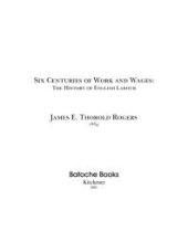 book Six Centuries of Work and Wages : The History of English Labour