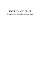 book Security and Peace : The Imperatives for National Development in Nigeria