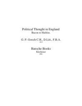 book Political Thought in England : Bacon to Halifax