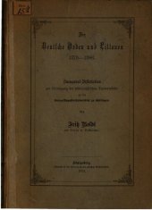 book Der Deutsche Orden und Littauen [Litauen] 1370 - 1386