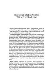 book From Keynesianism to Monetarism : The Evolution of UK Macroeconometric Models