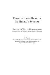 book Thought and Reality In Hegel's System