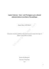 book Ajami Literacy, ‘class’, and Portuguese pre-colonial administration in northern Mozambique