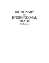 book Dictionary of International Trade