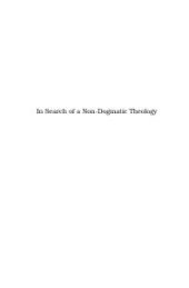 book In Search of a Non-Dogmatic Theology