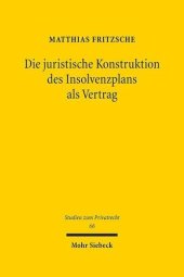 book Die juristische Konstruktion des Insolvenzplans als Vertrag