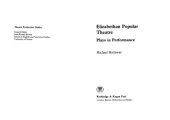 book Elizabethan Popular Theatre: Plays in Performance 