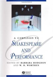 book A Companion to Shakespeare and Performance 