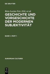 book Geschichte und Vorgeschichte der modernen Subjektivität