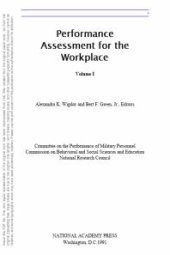 book Performance Assessment for the Workplace : Volume I