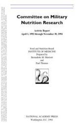 book Committee on Military Nutrition Research : Activity Report 1992-1994