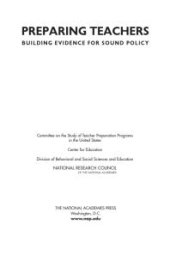 book Preparing Teachers : Building Evidence for Sound Policy