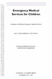 book Emergency Medical Services for Children