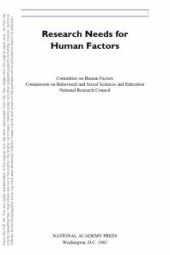 book Research Needs for Human Factors