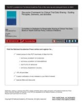 book Discussion Framework for Clinical Trial Data Sharing : Guiding Principles, Elements, and Activities