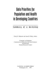 book Data Priorities for Population and Health in Developing Countries : Summary of a Workshop