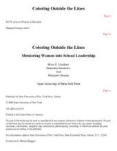 book Coloring Outside the Lines : Mentoring Women into School Leadership