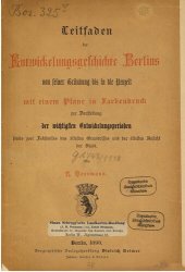 book Leitfaden der Entwicklungsgeschichte Berlins von seiner Gründung bis in die Neuzeit