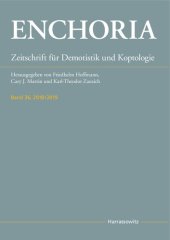 book Enchoria: Zeitschrift für Demotistik und Koptologie